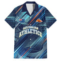 Australian Athletics Family Matching Summer Maxi Dress and Hawaiian Shirt Geometric Digital Sport Motion Art