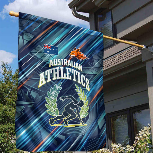 Australian Athletics Garden Flag Geometric Digital Sport Motion Art