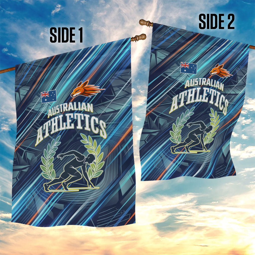 Australian Athletics Garden Flag Geometric Digital Sport Motion Art