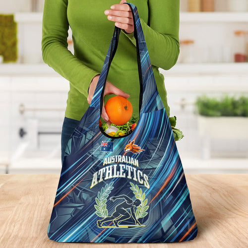 Australian Athletics Grocery Bag Geometric Digital Sport Motion Art