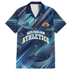 Australian Athletics Hawaiian Shirt Geometric Digital Sport Motion Art