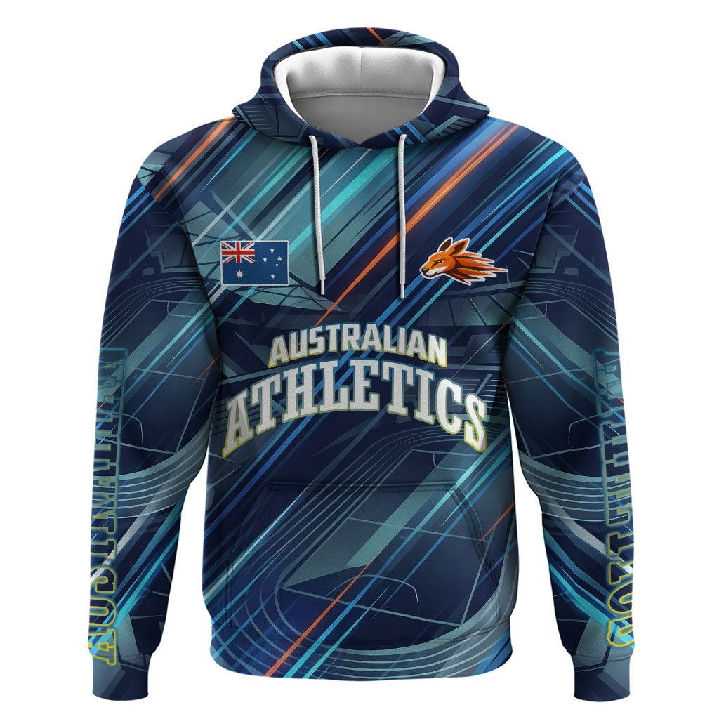 Australian Athletics Hoodie Geometric Digital Sport Motion Art