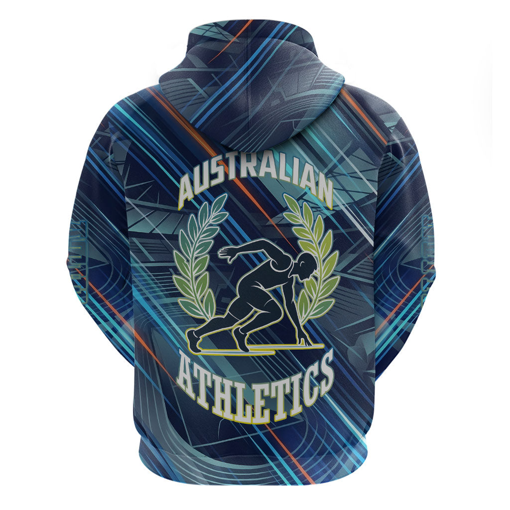 Australian Athletics Hoodie Geometric Digital Sport Motion Art