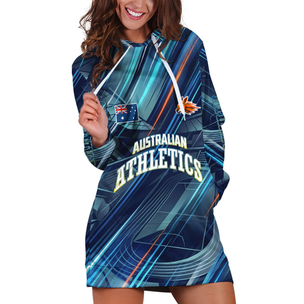 Australian Athletics Hoodie Dress Geometric Digital Sport Motion Art