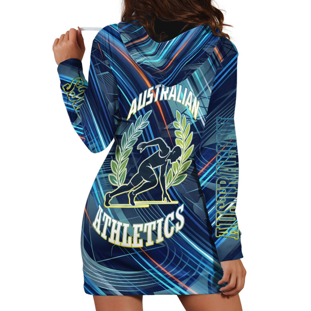 Australian Athletics Hoodie Dress Geometric Digital Sport Motion Art