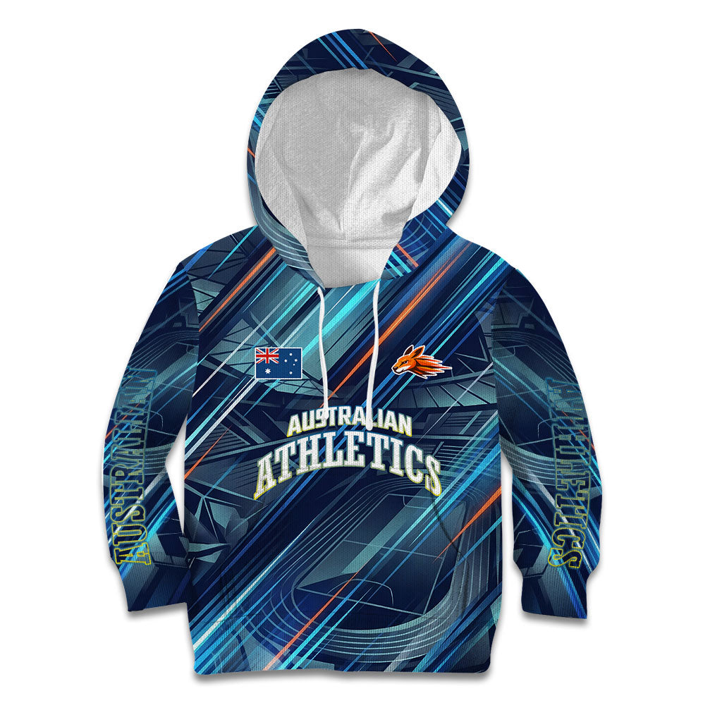 Australian Athletics Kid Hoodie Geometric Digital Sport Motion Art