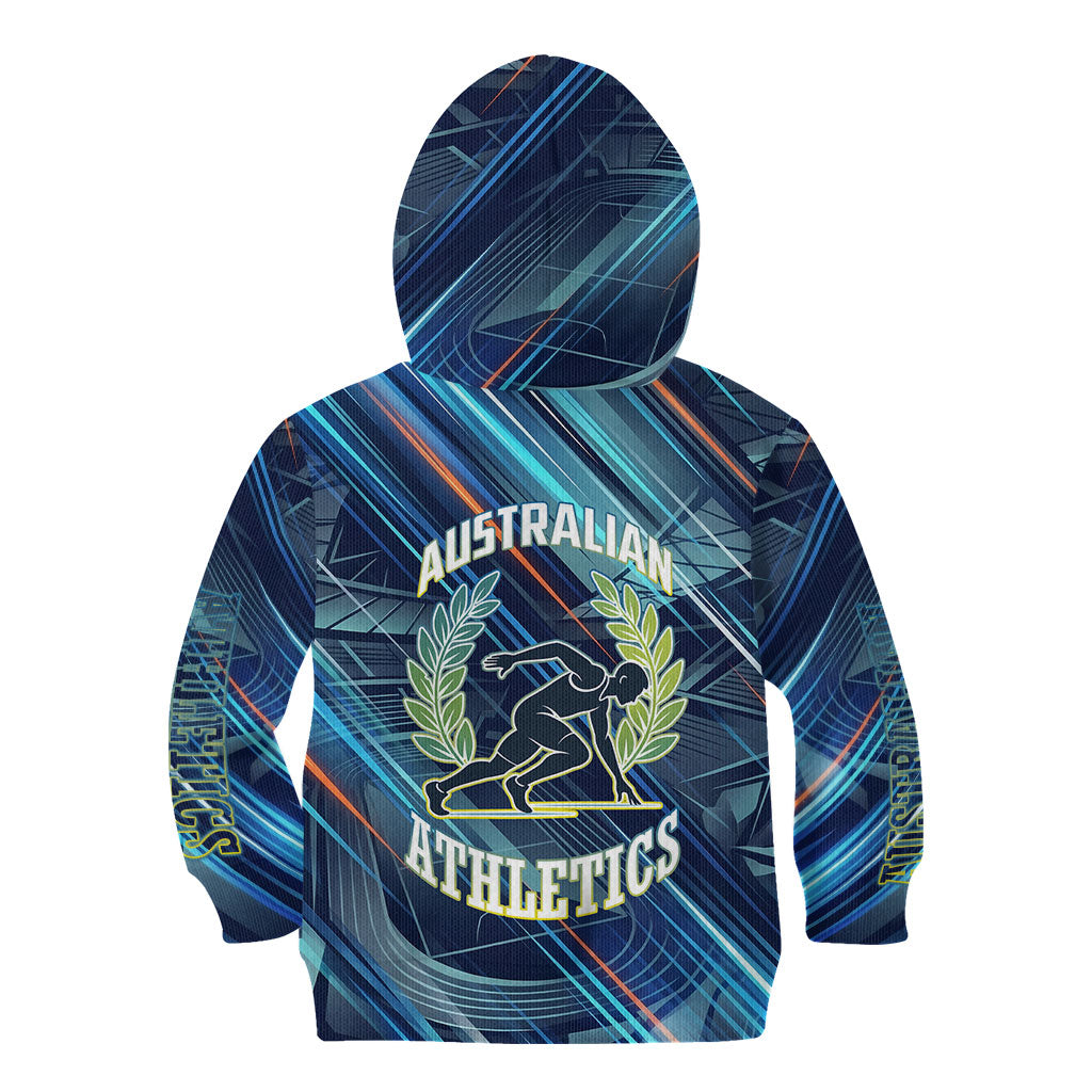 Australian Athletics Kid Hoodie Geometric Digital Sport Motion Art