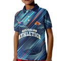 Australian Athletics Kid Polo Shirt Geometric Digital Sport Motion Art