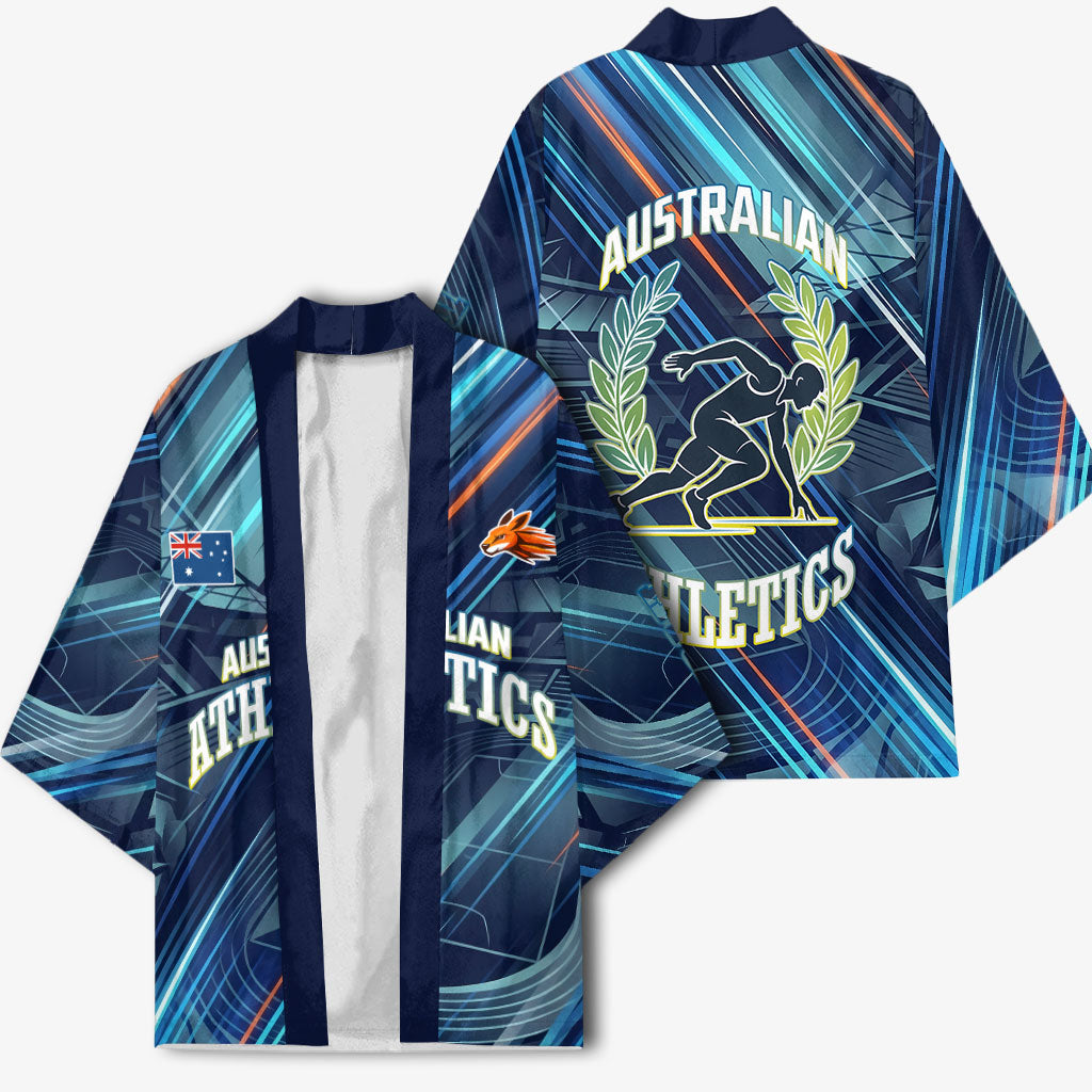 Australian Athletics Kimono Geometric Digital Sport Motion Art