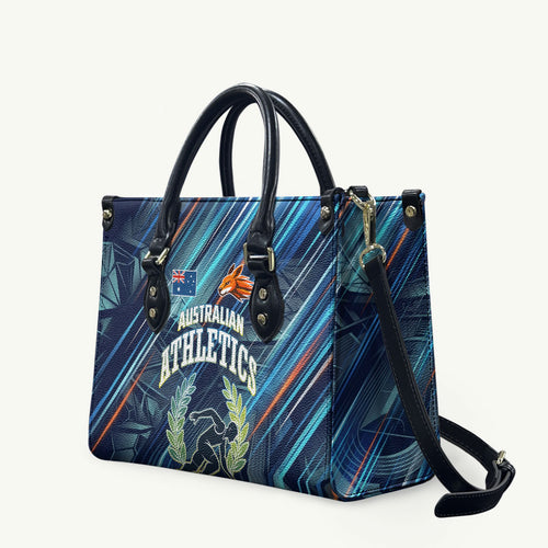 Australian Athletics Leather Bag Geometric Digital Sport Motion Art