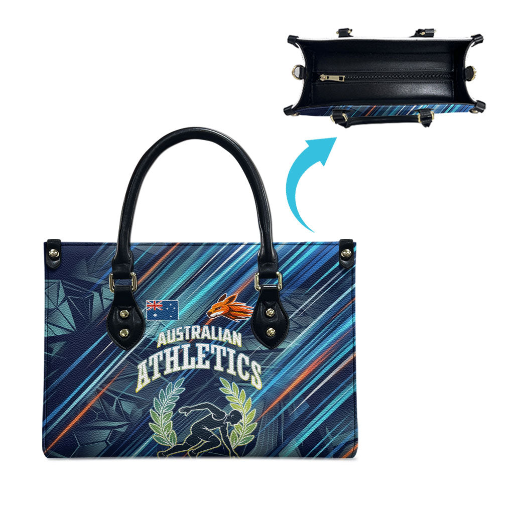 Australian Athletics Leather Bag Geometric Digital Sport Motion Art