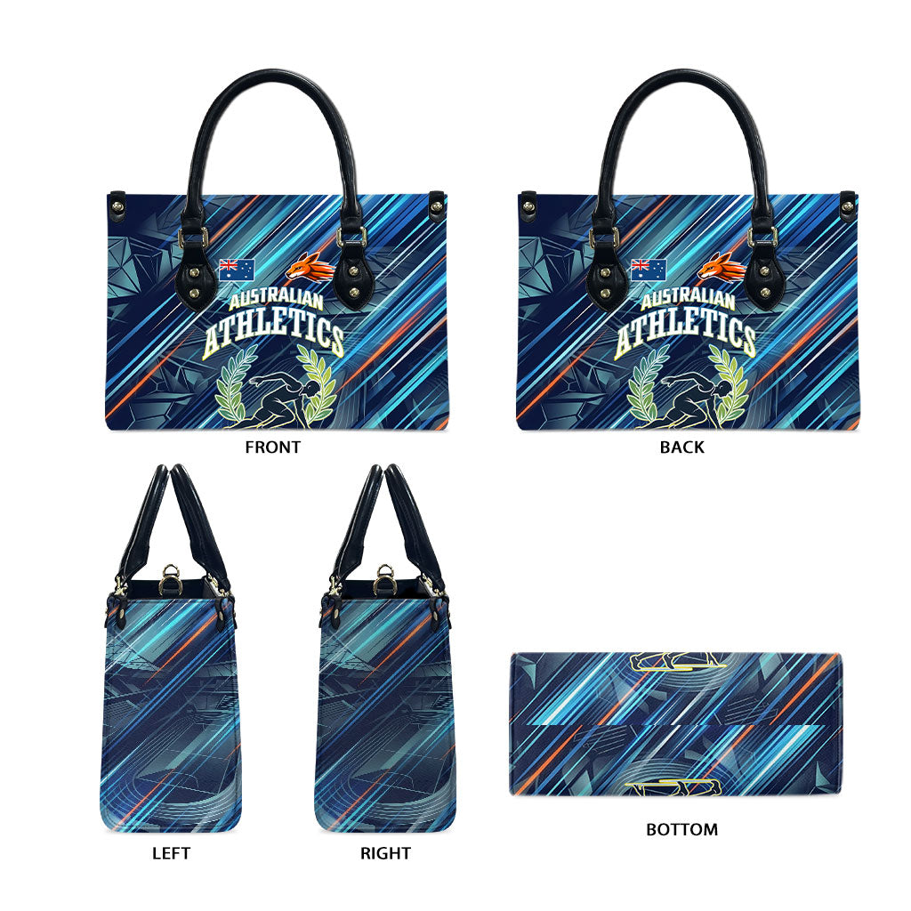 Australian Athletics Leather Bag Geometric Digital Sport Motion Art