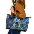 Australian Athletics Leather Tote Bag Geometric Digital Sport Motion Art