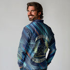 Australian Athletics Long Sleeve Polo Shirt Geometric Digital Sport Motion Art