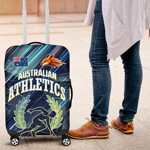 Australian Athletics Luggage Cover Geometric Digital Sport Motion Art