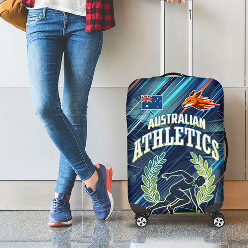 Australian Athletics Luggage Cover Geometric Digital Sport Motion Art