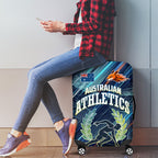 Australian Athletics Luggage Cover Geometric Digital Sport Motion Art