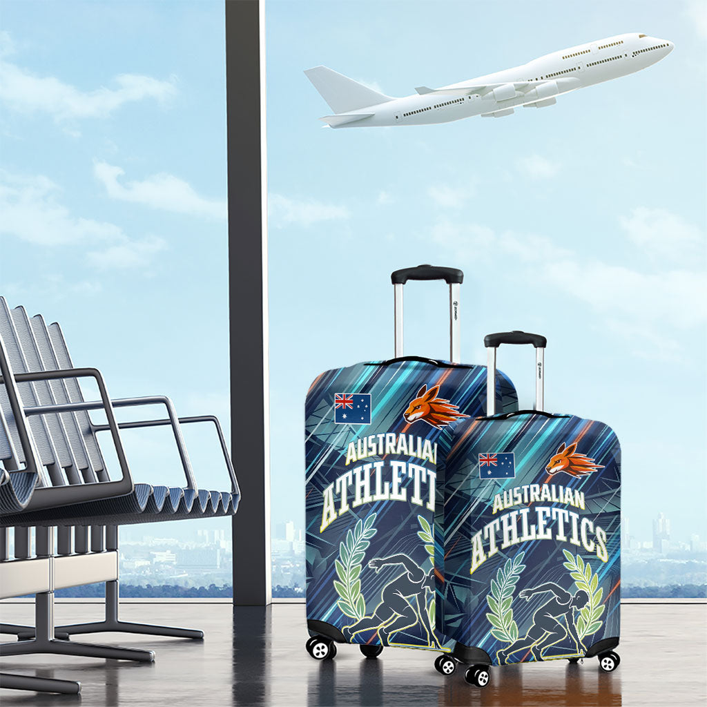 Australian Athletics Luggage Cover Geometric Digital Sport Motion Art