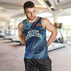 Australian Athletics Men Tank Top Geometric Digital Sport Motion Art