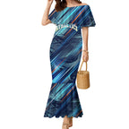 Australian Athletics Mermaid Dress Geometric Digital Sport Motion Art