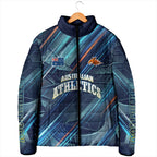 Australian Athletics Padded Jacket Geometric Digital Sport Motion Art