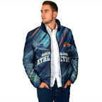 Australian Athletics Padded Jacket Geometric Digital Sport Motion Art