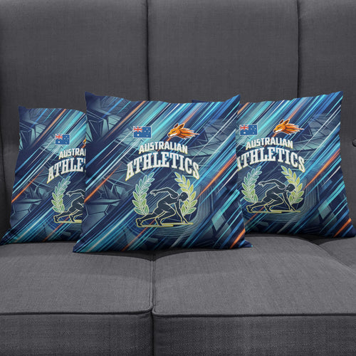 Australian Athletics Pillow Cover Geometric Digital Sport Motion Art