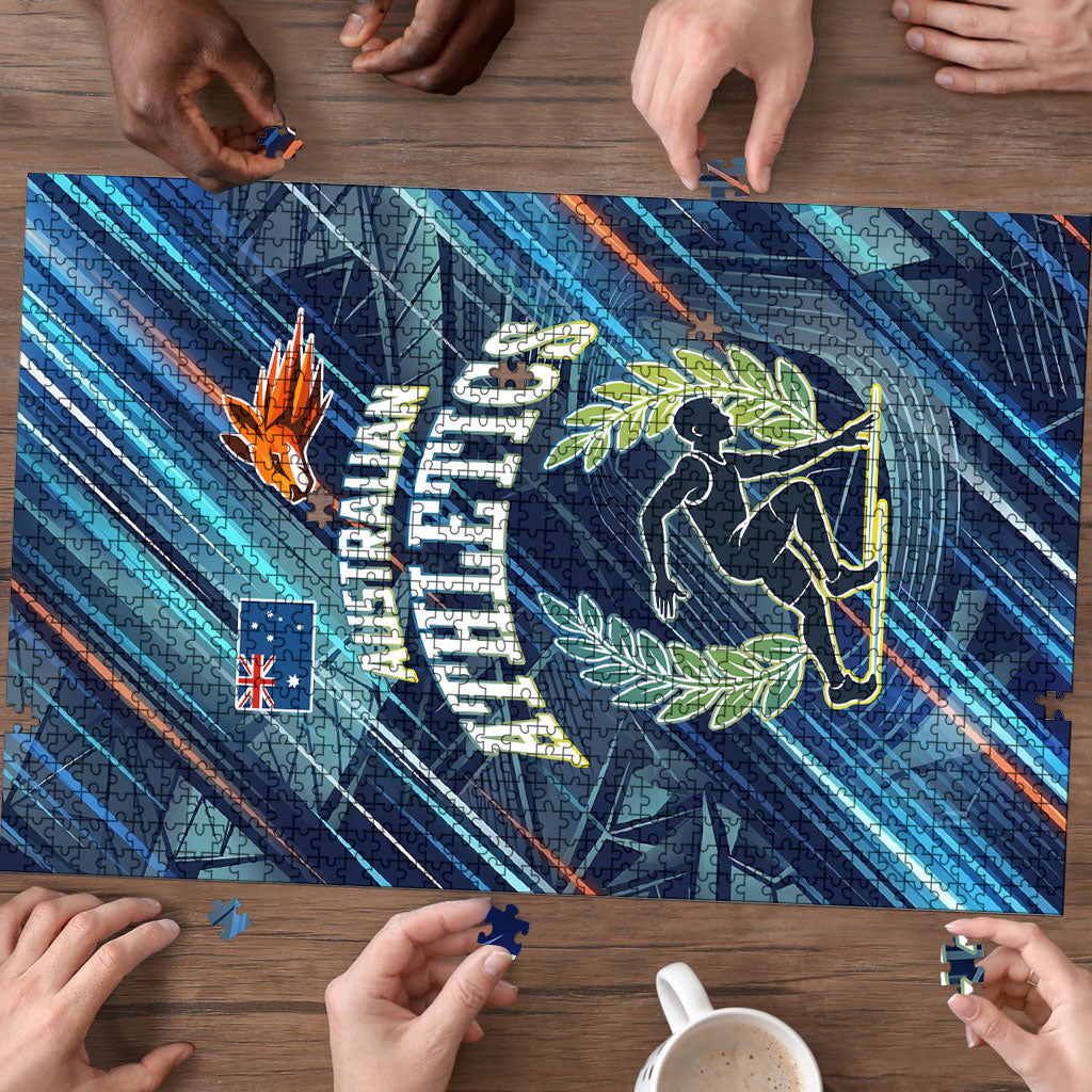 Australian Athletics Puzzle Geometric Digital Sport Motion Art