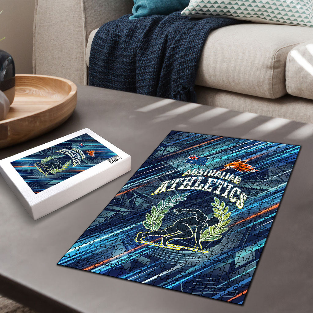 Australian Athletics Puzzle Geometric Digital Sport Motion Art