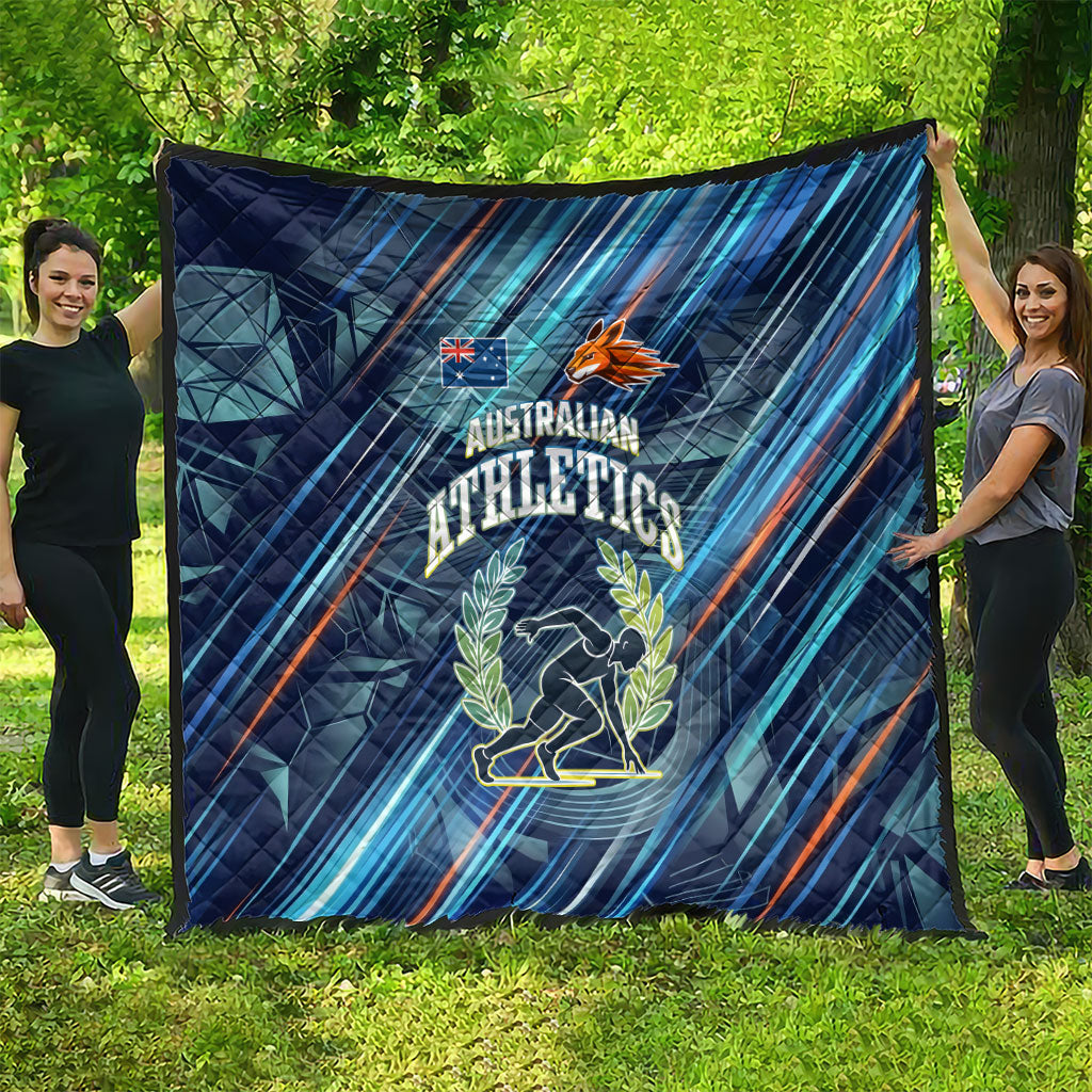 Australian Athletics Quilt Geometric Digital Sport Motion Art