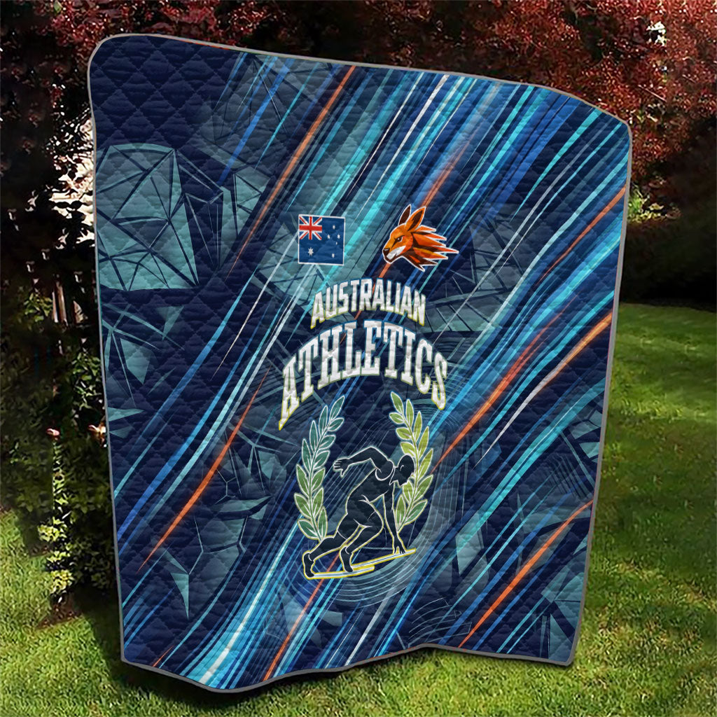 Australian Athletics Quilt Geometric Digital Sport Motion Art