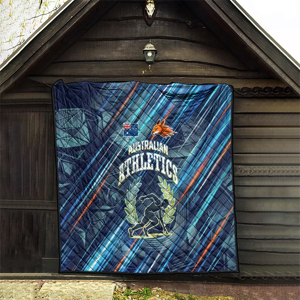 Australian Athletics Quilt Geometric Digital Sport Motion Art