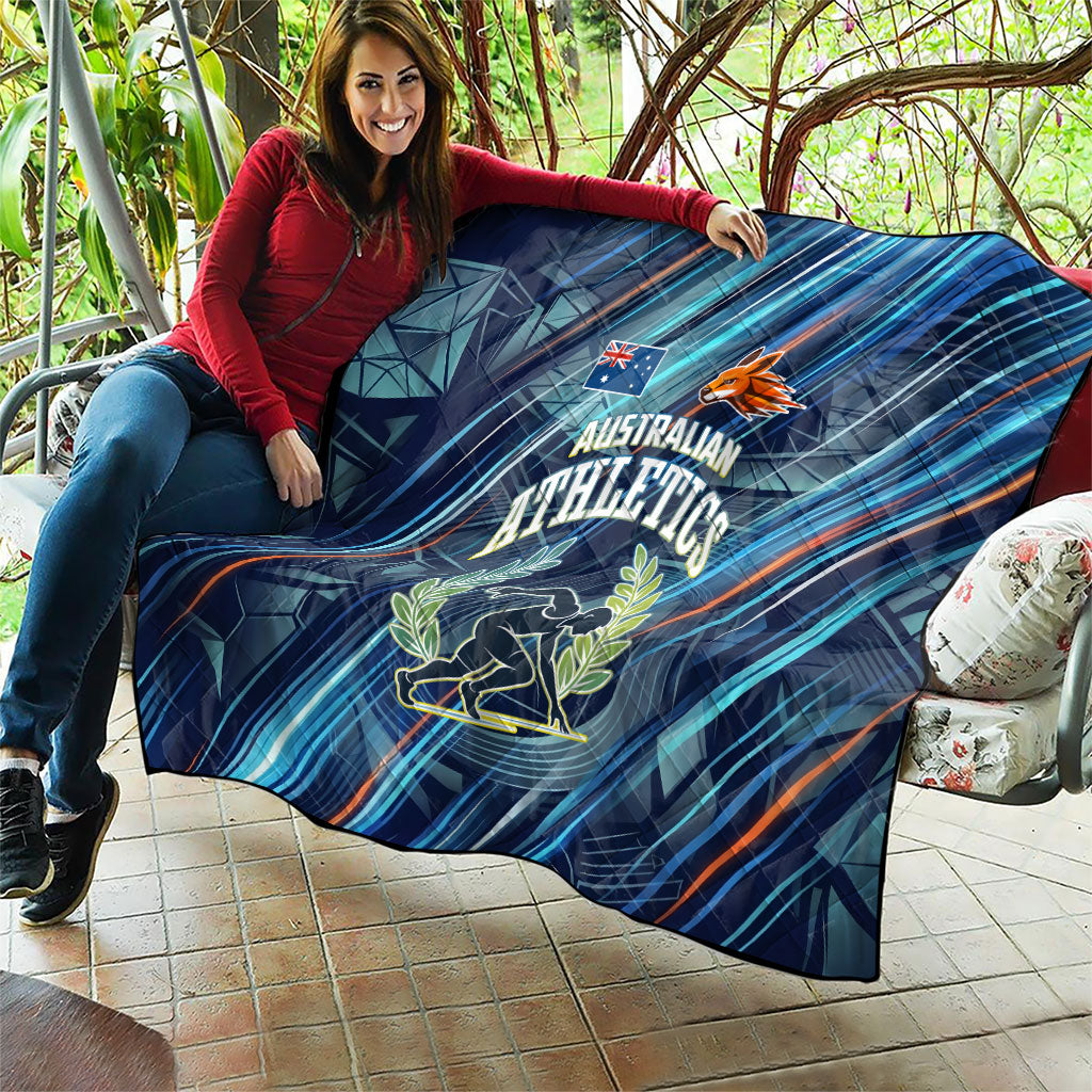 Australian Athletics Quilt Geometric Digital Sport Motion Art