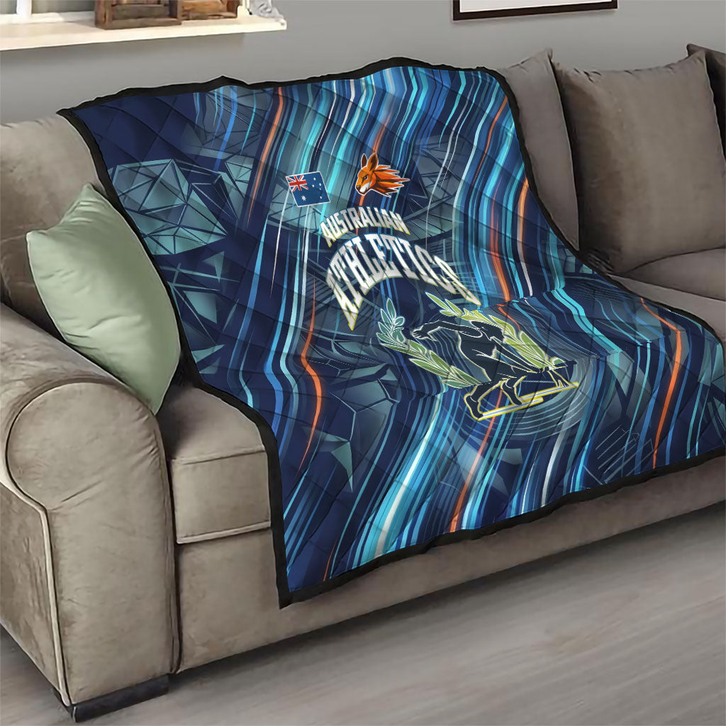 Australian Athletics Quilt Geometric Digital Sport Motion Art