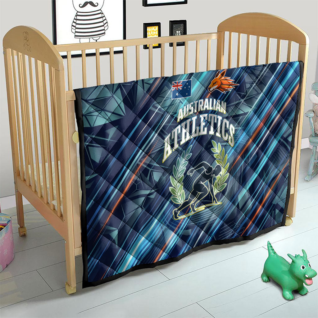 Australian Athletics Quilt Geometric Digital Sport Motion Art