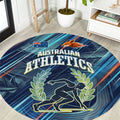Australian Athletics Round Carpet Geometric Digital Sport Motion Art