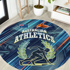Australian Athletics Round Carpet Geometric Digital Sport Motion Art