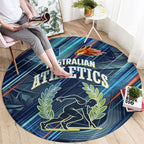 Australian Athletics Round Carpet Geometric Digital Sport Motion Art