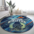 Australian Athletics Round Carpet Geometric Digital Sport Motion Art