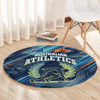 Australian Athletics Round Carpet Geometric Digital Sport Motion Art