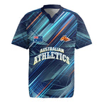 Australian Athletics Rugby Jersey Geometric Digital Sport Motion Art