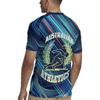 Australian Athletics Rugby Jersey Geometric Digital Sport Motion Art