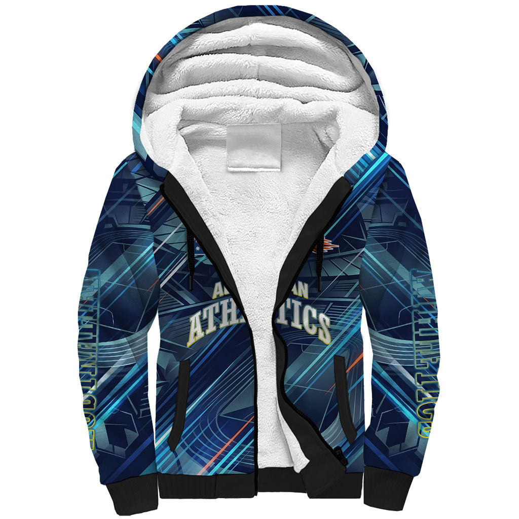 Australian Athletics Sherpa Hoodie Geometric Digital Sport Motion Art