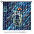 Australian Athletics Shower Curtain Geometric Digital Sport Motion Art