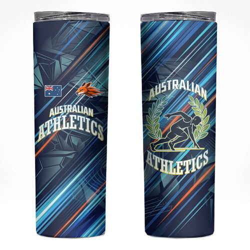 Australian Athletics Skinny Tumbler Geometric Digital Sport Motion Art