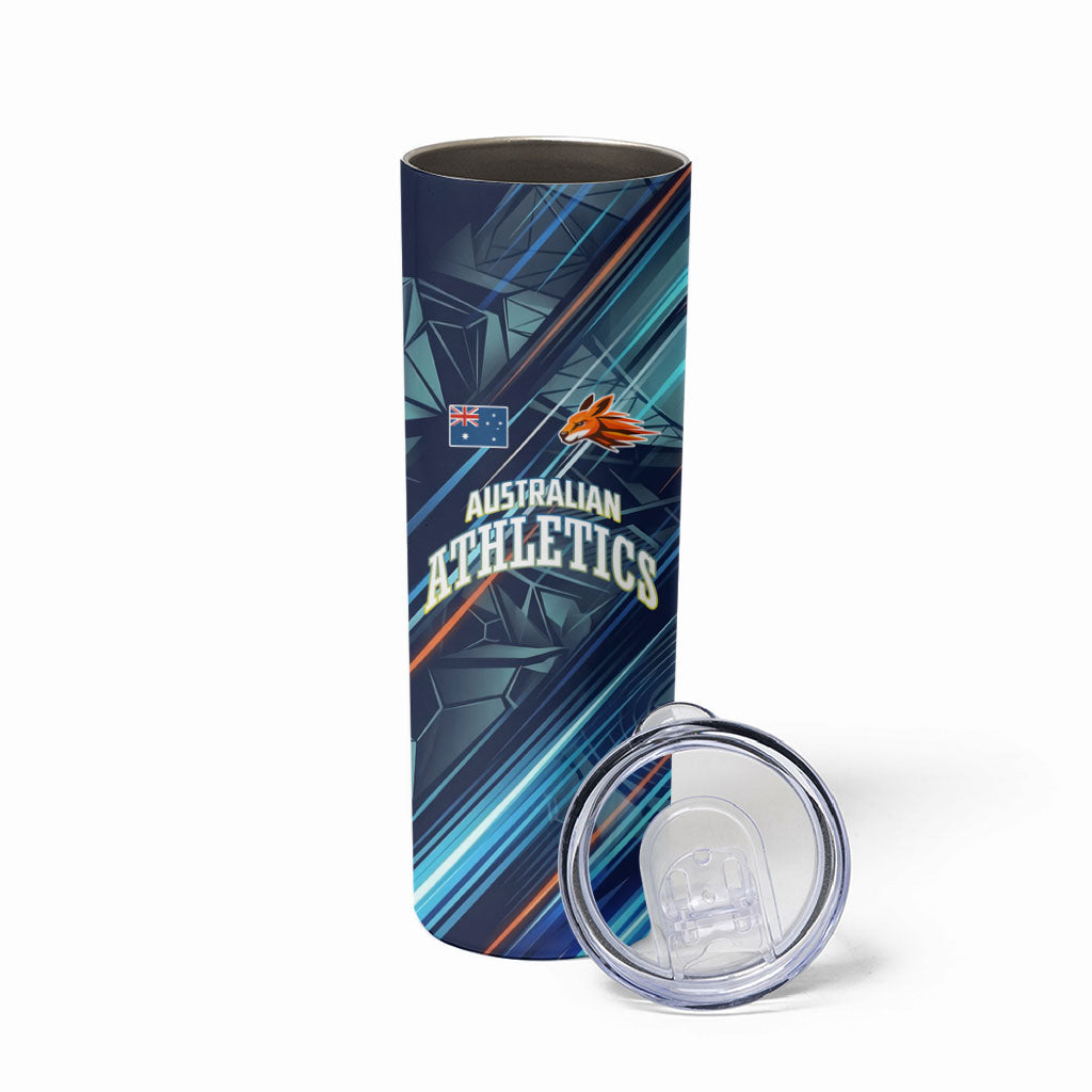 Australian Athletics Skinny Tumbler Geometric Digital Sport Motion Art