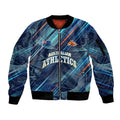 Australian Athletics Sleeve Zip Bomber Jacket Geometric Digital Sport Motion Art