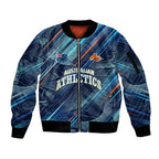 Australian Athletics Sleeve Zip Bomber Jacket Geometric Digital Sport Motion Art