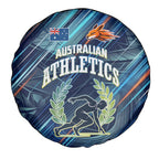 Australian Athletics Spare Tire Cover Geometric Digital Sport Motion Art