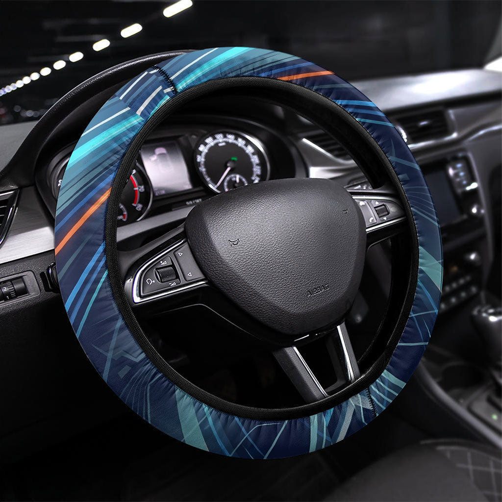 Australian Athletics Steering Wheel Cover Geometric Digital Sport Motion Art